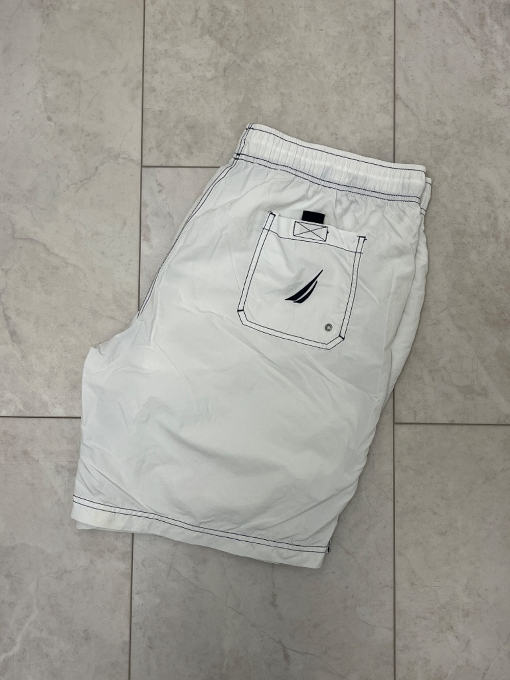 Men's White Nautica Swim Trunks XL